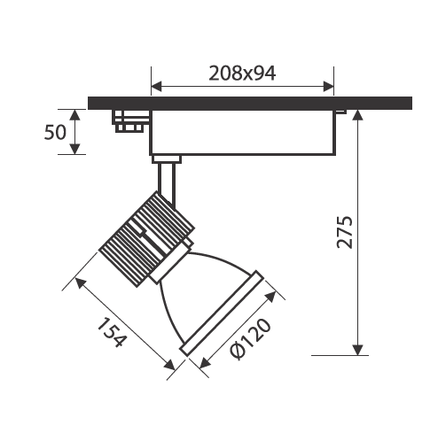 Đèn Led thanh ray 13W PSLMM13L Paragon