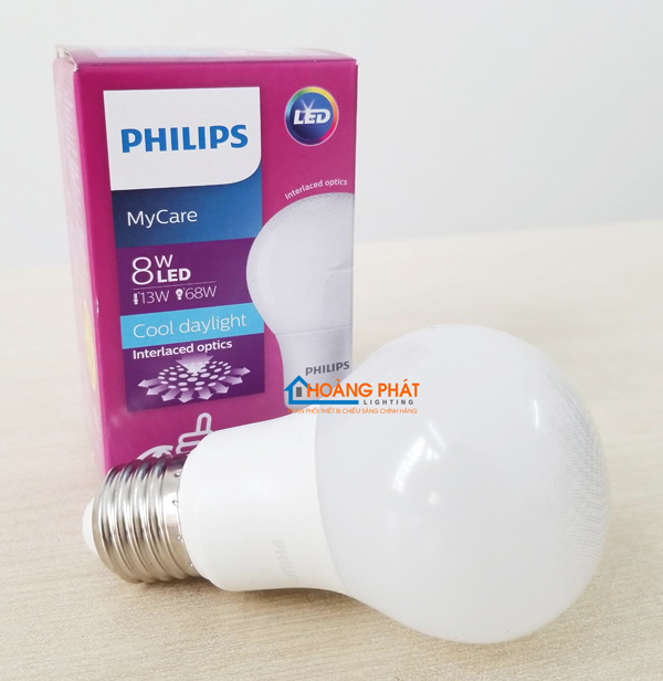 Đèn led bulb MyCare 8W E27 1CT/12 APR Philips