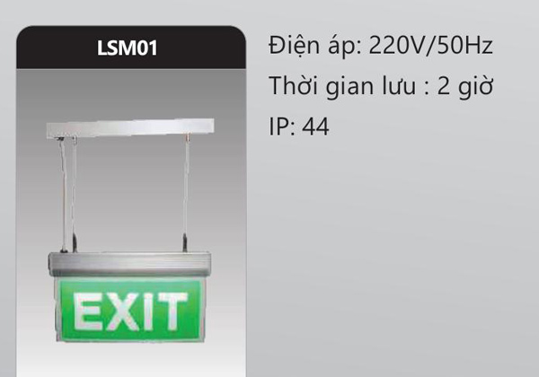 Đèn exit thoát hiểm LSM01 Duhal