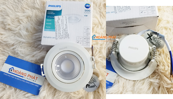 Đèn led âm trần chiếu điểm 6W RS100B LED5 D75 Philips