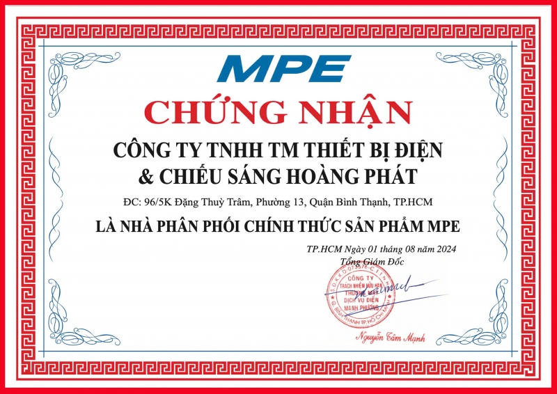 Đại lý phân phối đèn led MPE – Thiết bị điện MPE chính hãng tại TPHCM