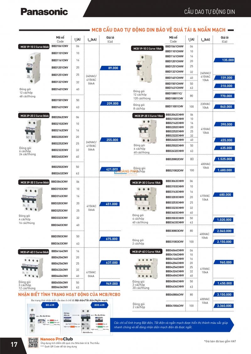 Catalogues thiết bị điện Panasonic mới nhất 2024