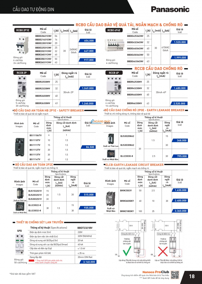 Catalogues thiết bị điện Panasonic mới nhất 2024