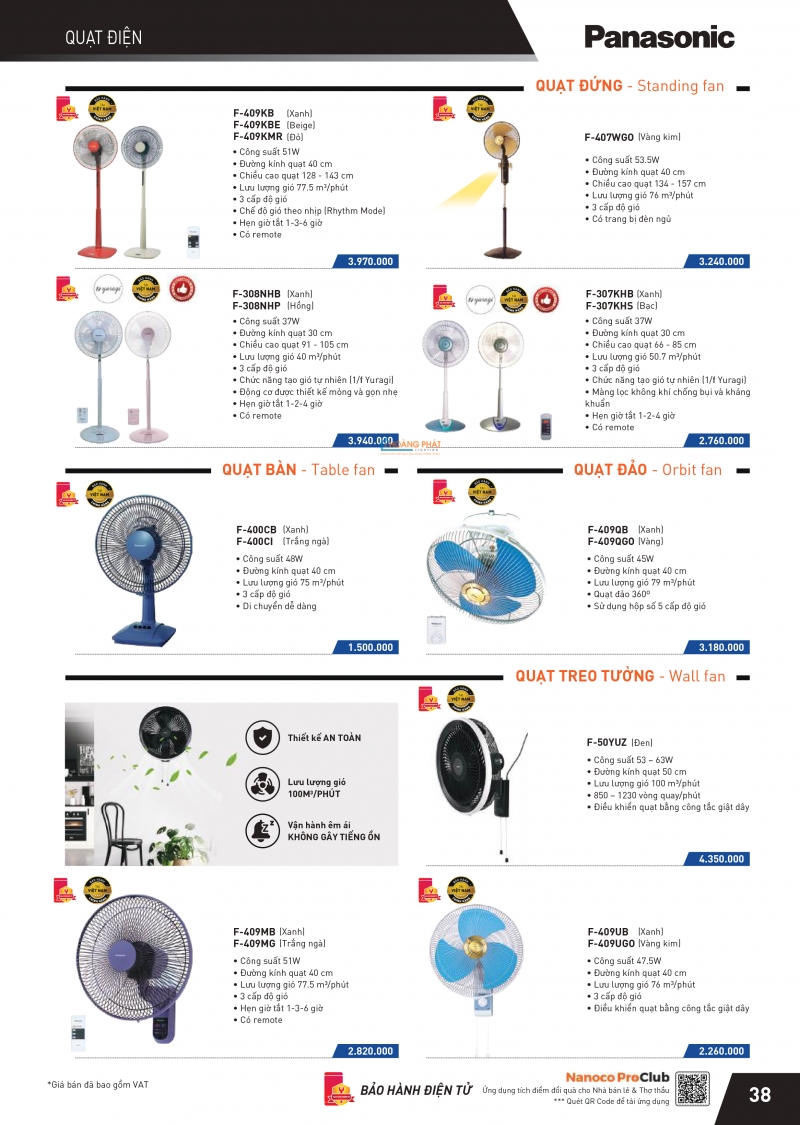 Catalogues thiết bị điện Panasonic mới nhất 2024