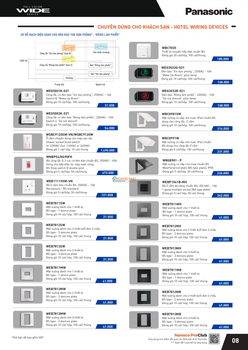 Catalogues thiết bị điện Panasonic mới nhất 2024