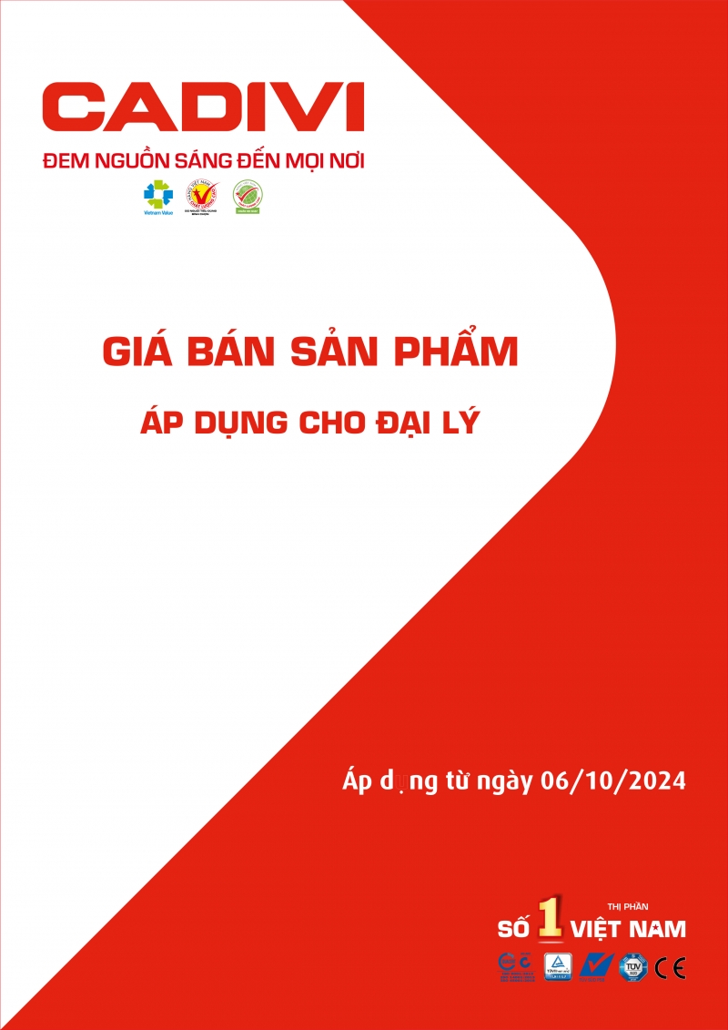 Bảng giá dây cáp điện Caidvi 2024 mới nhất