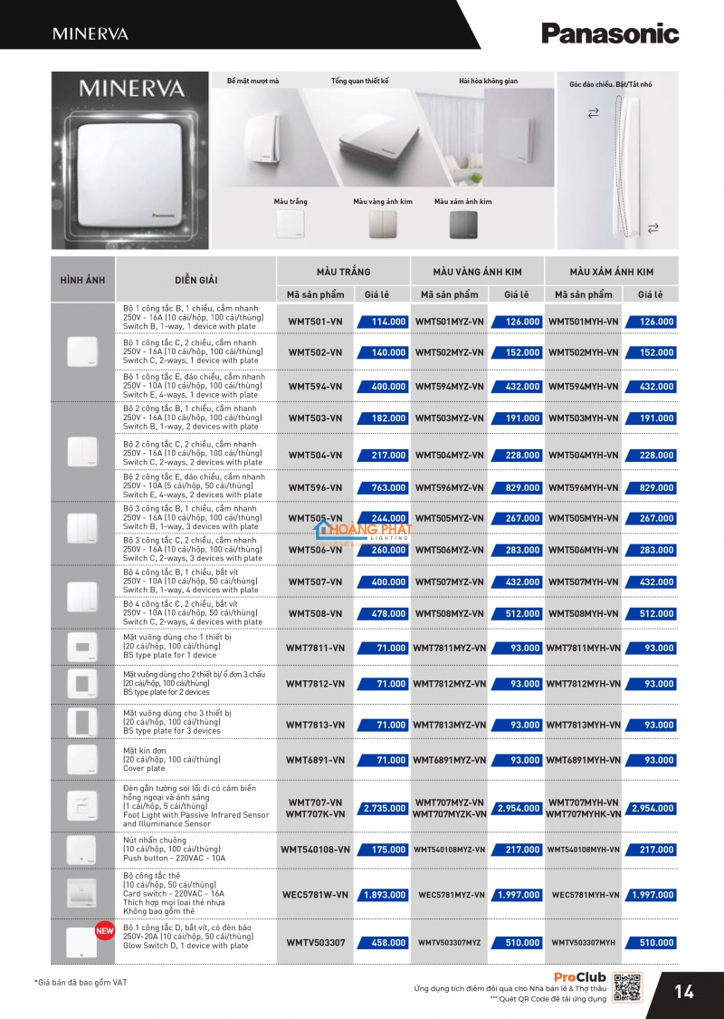Catalogues thiết bị điện Panasonic mới nhất 2025