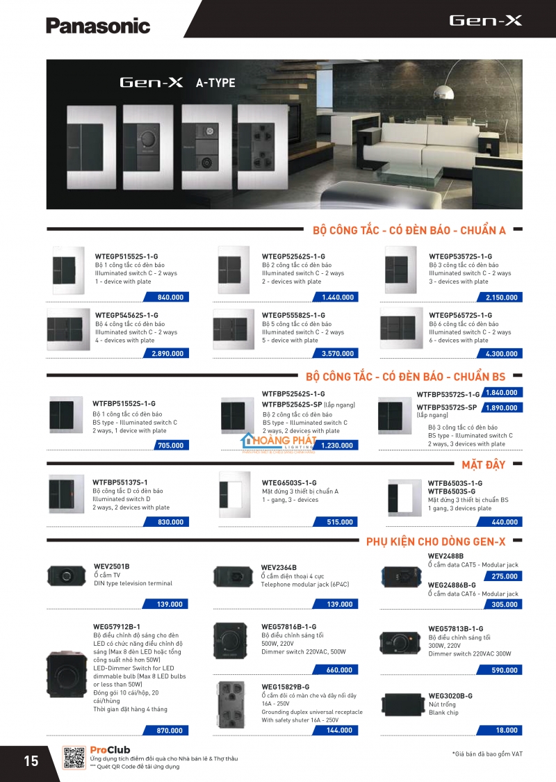 Catalogues thiết bị điện Panasonic mới nhất 2025