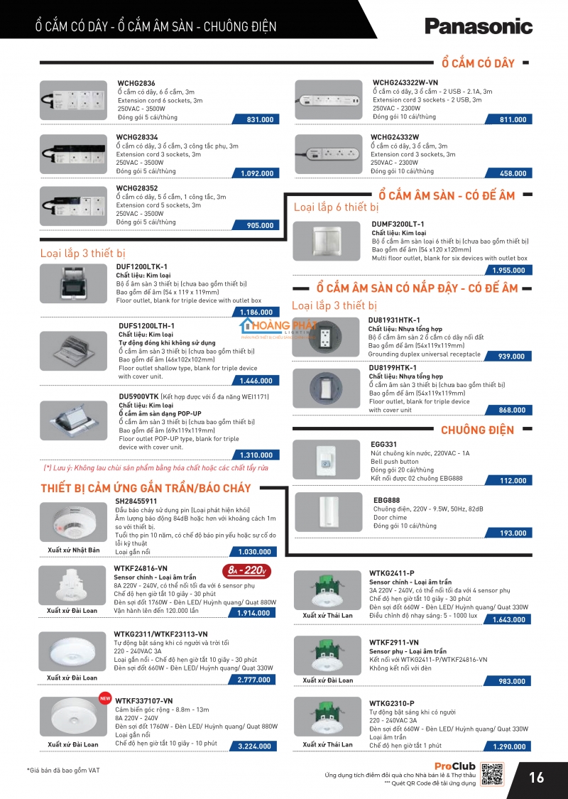 Catalogues thiết bị điện Panasonic mới nhất 2025