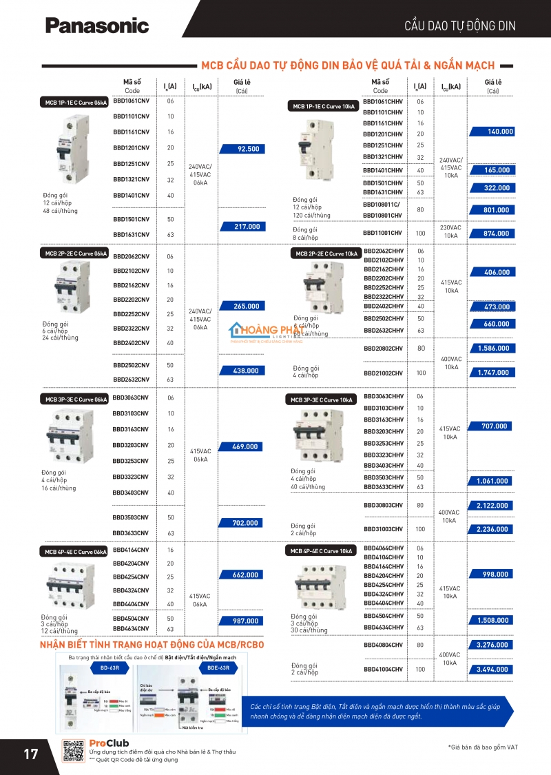 Catalogues thiết bị điện Panasonic mới nhất 2025