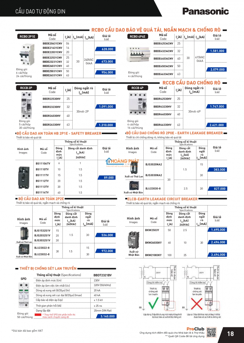 Catalogues thiết bị điện Panasonic mới nhất 2025