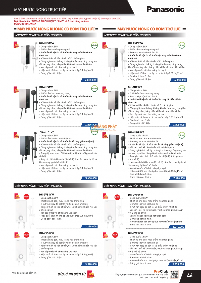 Catalogues thiết bị điện Panasonic mới nhất 2025
