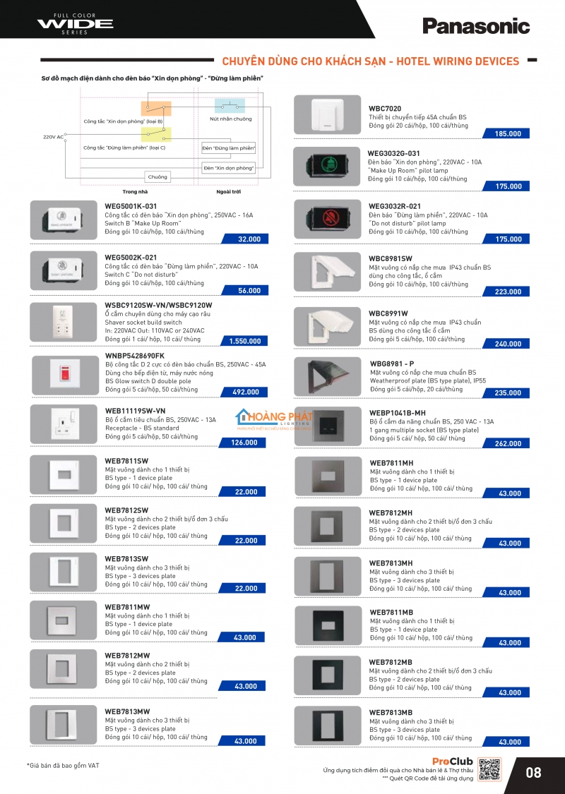 Catalogues thiết bị điện Panasonic mới nhất 2025
