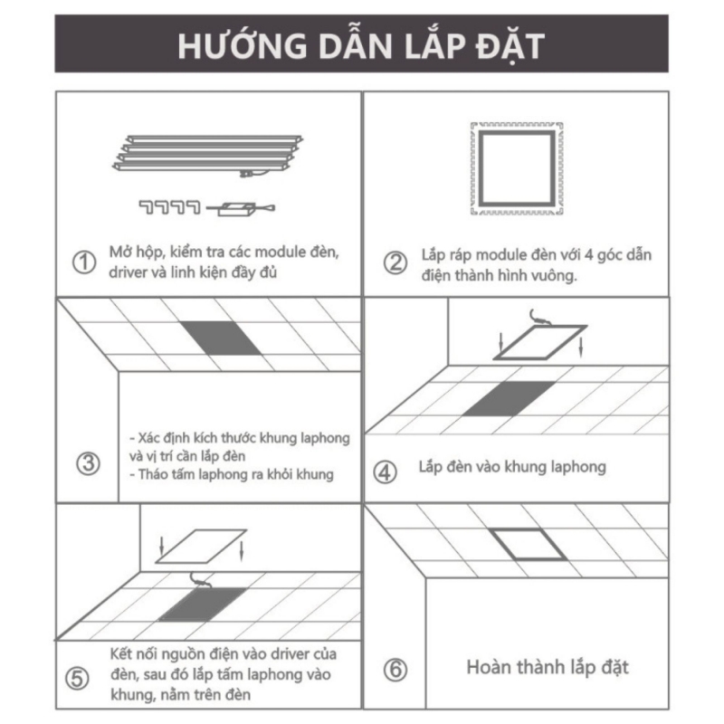 Đèn led khung panel 48W SLLA1048 Duhal