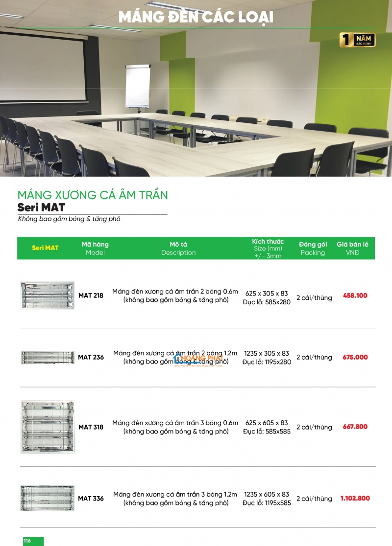 Bảng giá thiết bị điện - đèn led MPE 2025