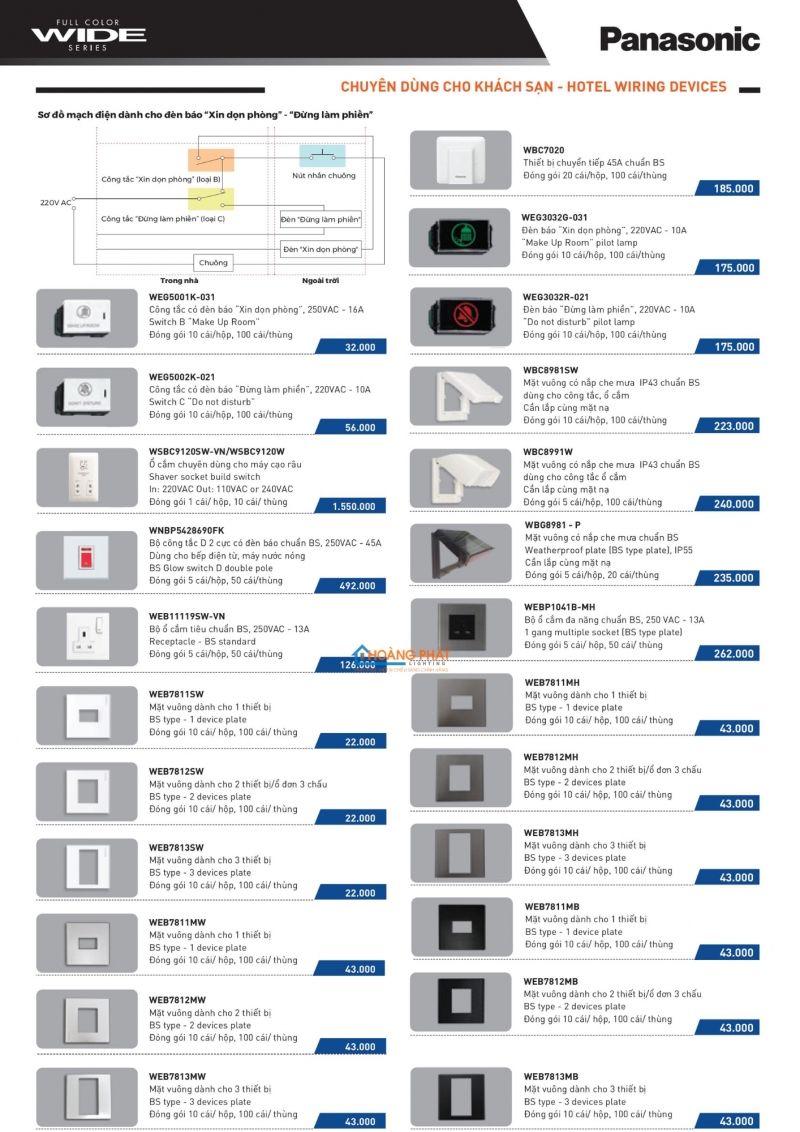 Catalogues thiết bị điện Panasonic mới nhất 2025