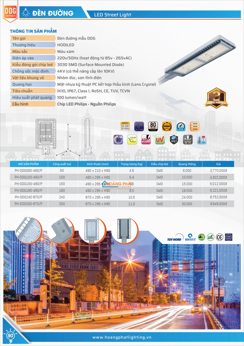 Bảng giá đèn Hodiled 2025 mới nhất