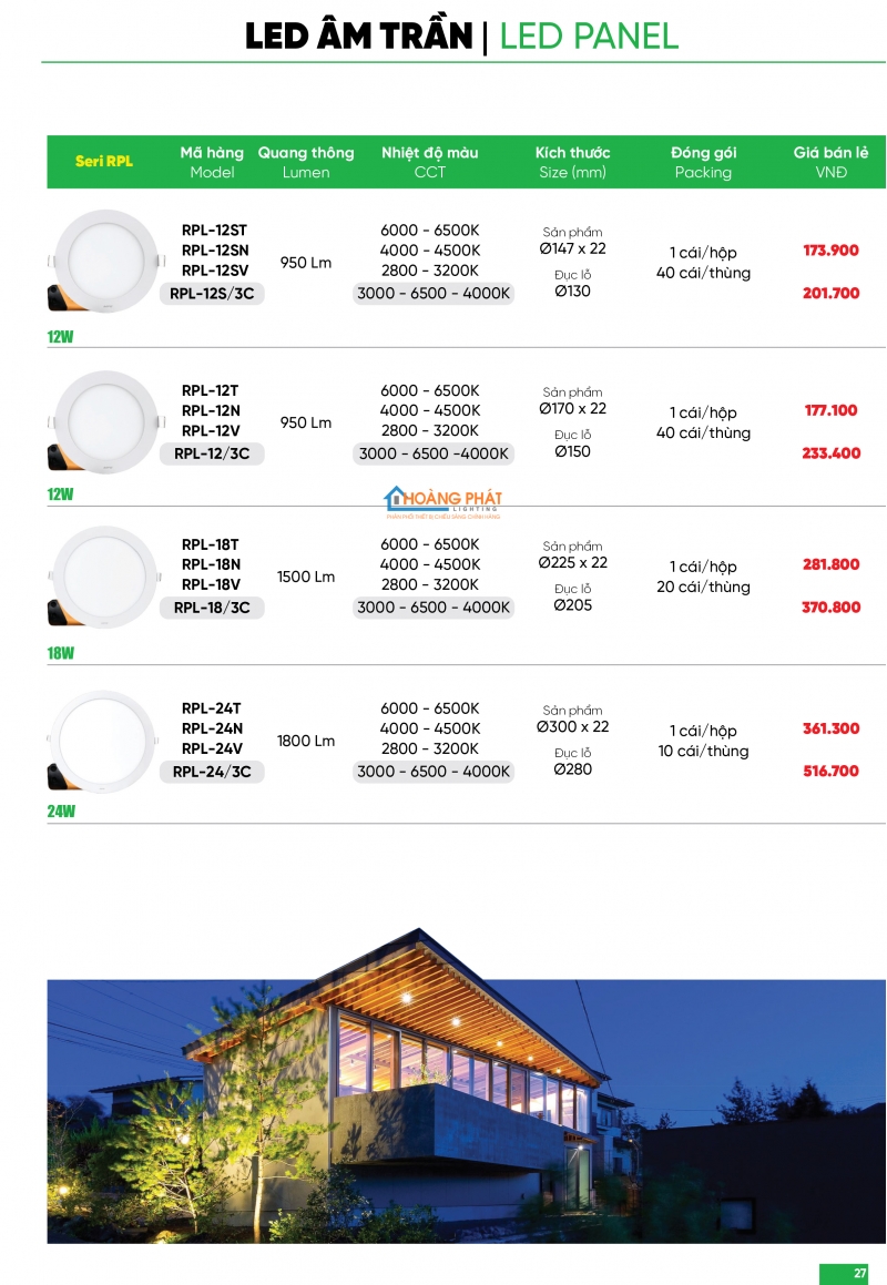 Bảng giá thiết bị điện - đèn led MPE 2025