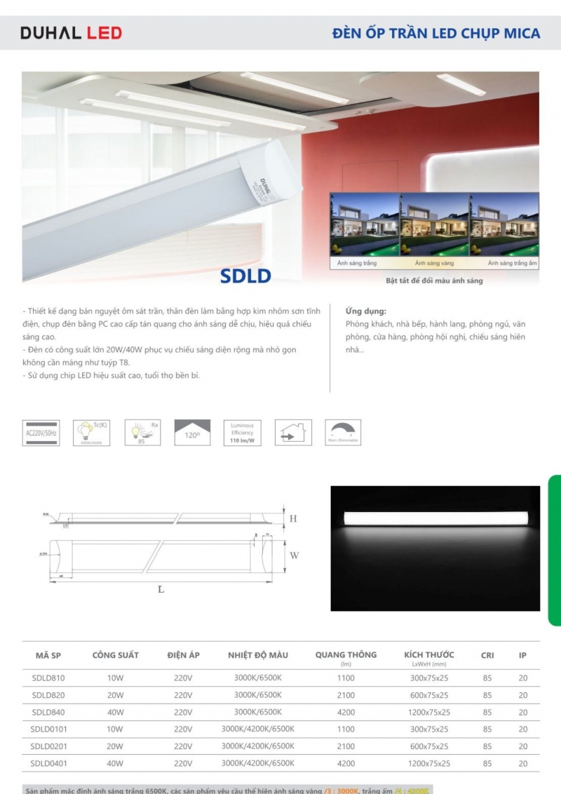 Đèn led bán nguyệt 10W SDLD810 0m3 Duhal
