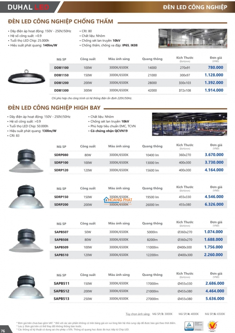 Catalogues đèn Duhal mới nhất 2025