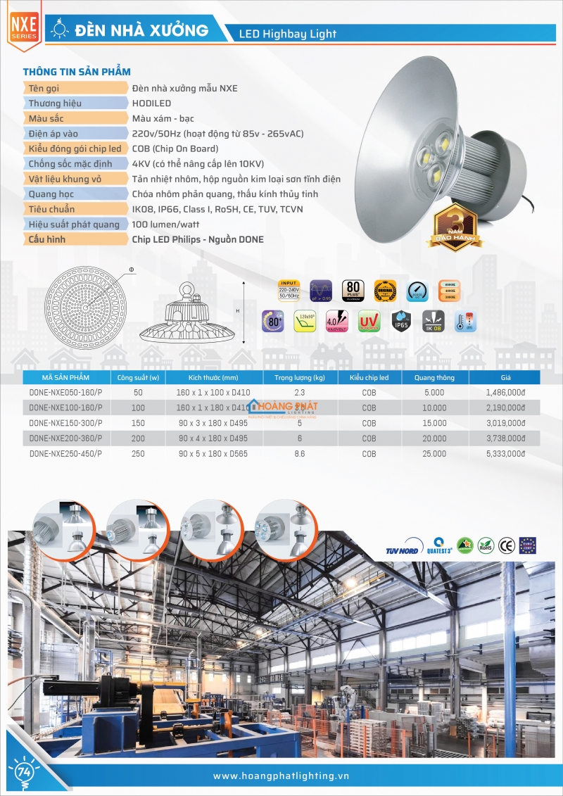 Bảng giá đèn Hodiled 2025 mới nhất