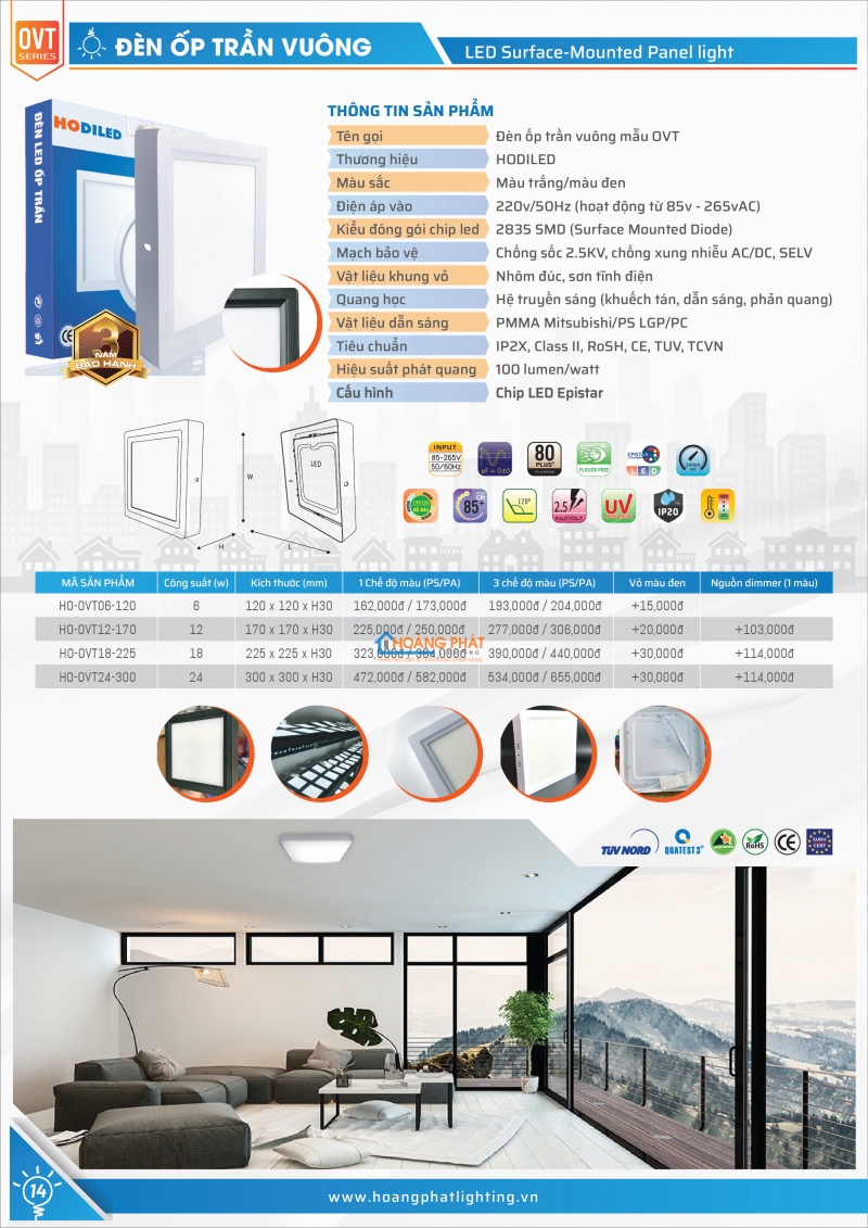 Bảng giá đèn Hodiled 2025 mới nhất