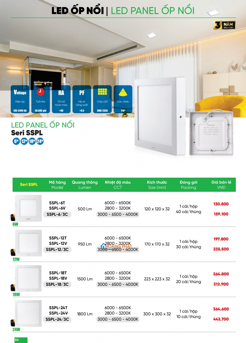 Bảng giá thiết bị điện - đèn led MPE 2025