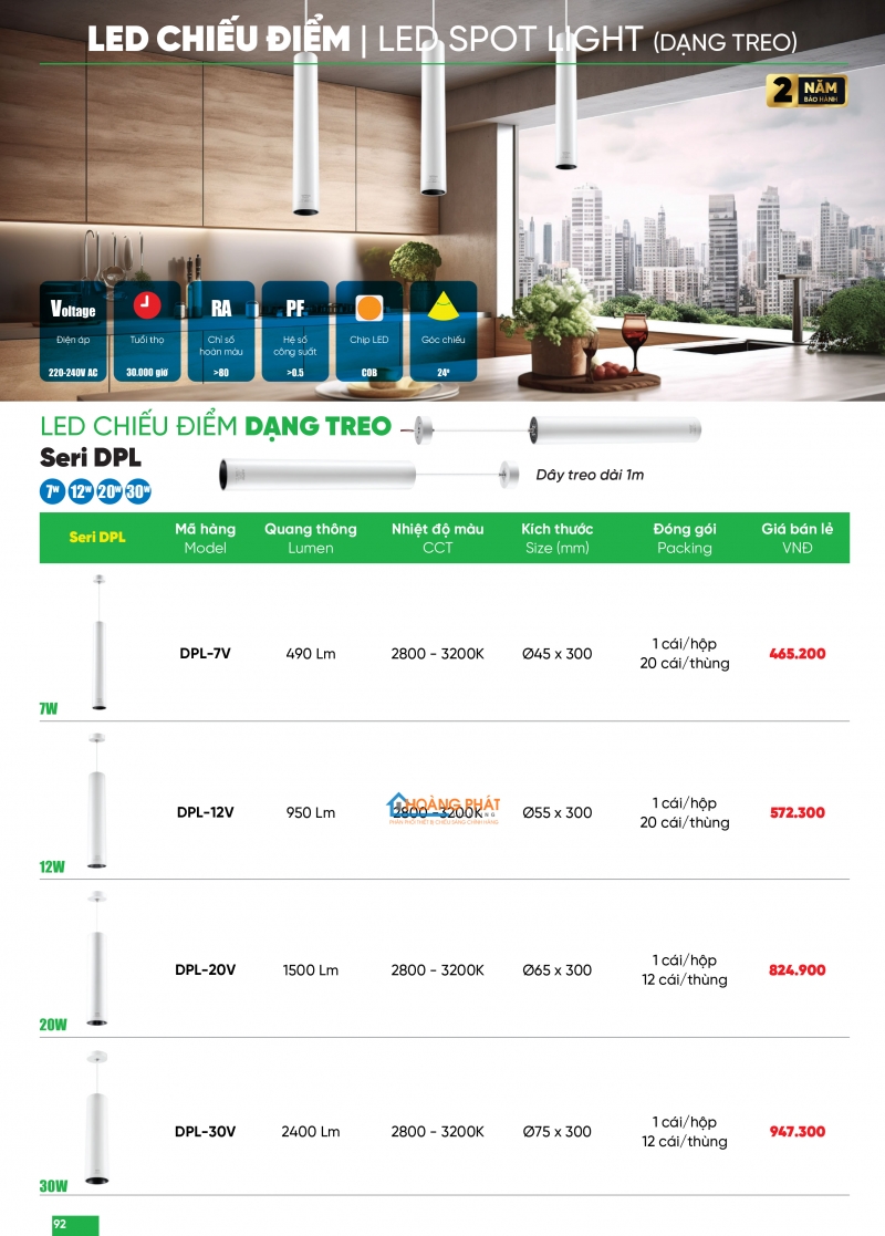 Bảng giá thiết bị điện - đèn led MPE 2025
