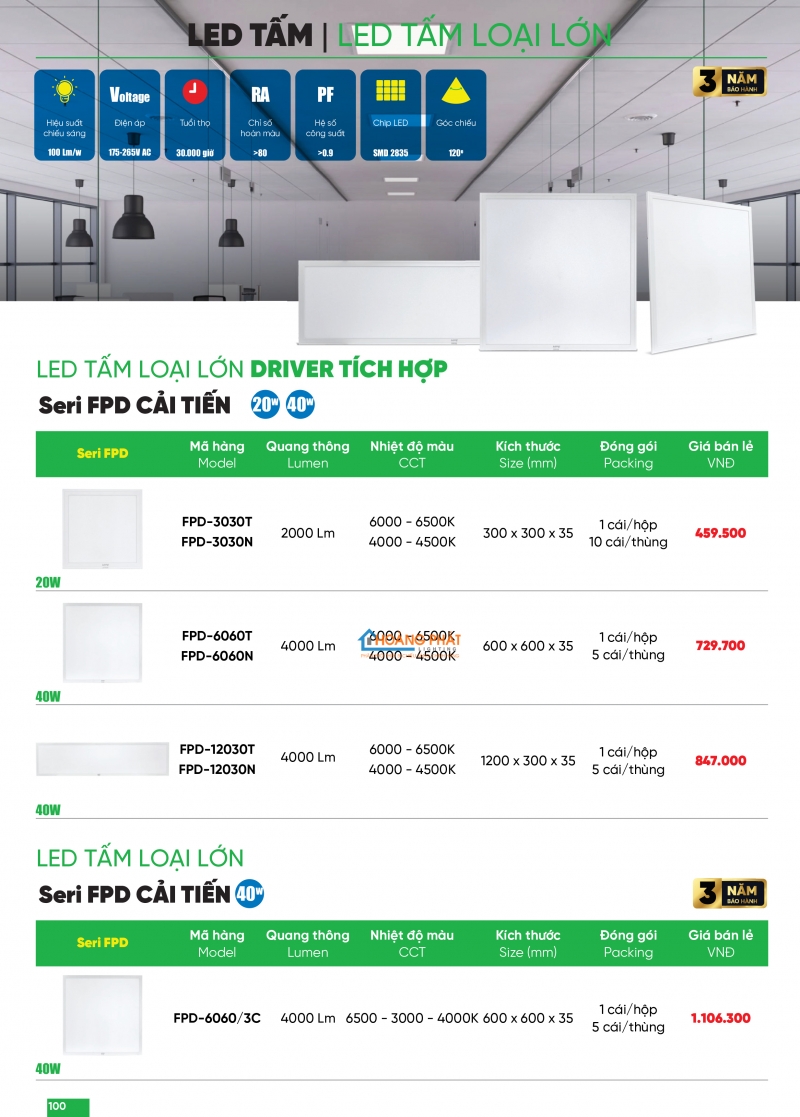 Bảng giá thiết bị điện - đèn led MPE 2025