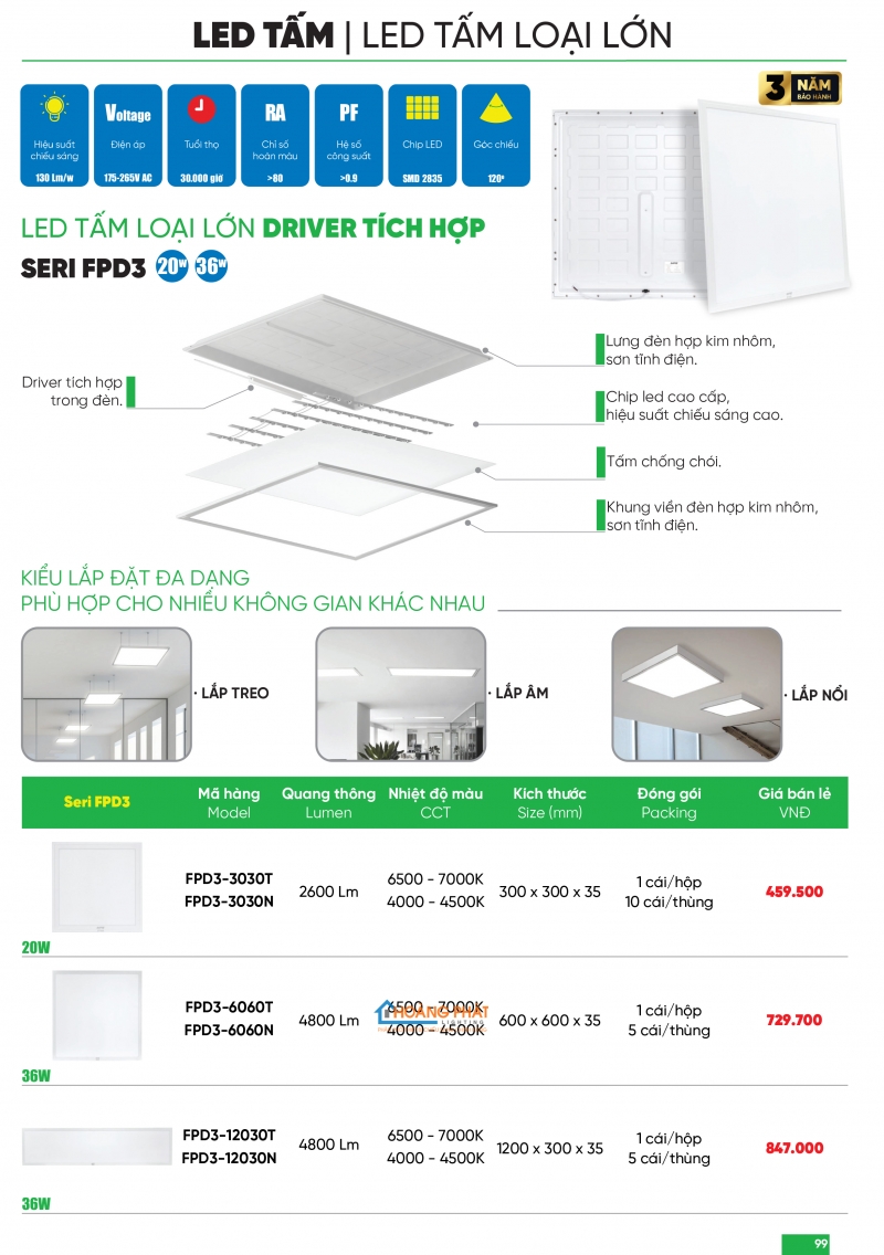 Bảng giá thiết bị điện - đèn led MPE 2025