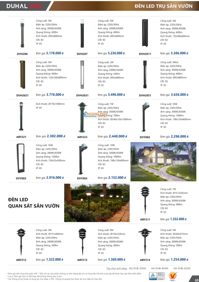 Catalogues đèn Duhal mới nhất 2025