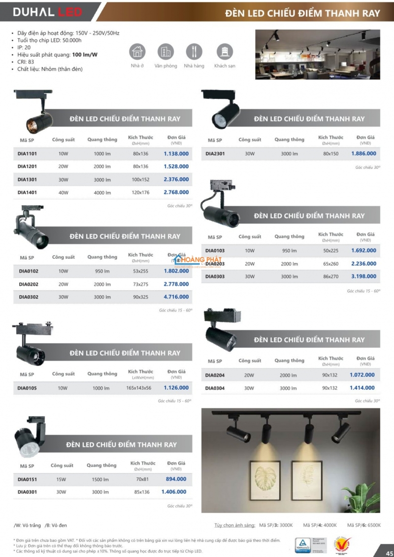 Catalogues đèn Duhal mới nhất 2025
