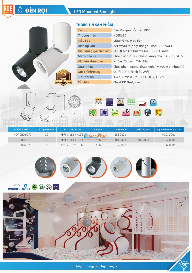 Bảng giá đèn Hodiled 2025 mới nhất