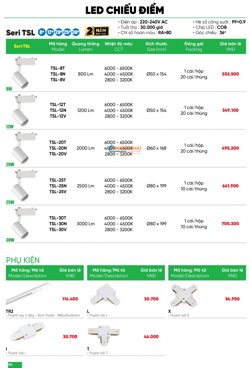 Bảng giá thiết bị điện - đèn led MPE 2025