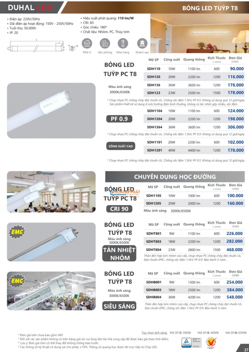 Catalogues đèn Duhal mới nhất 2025