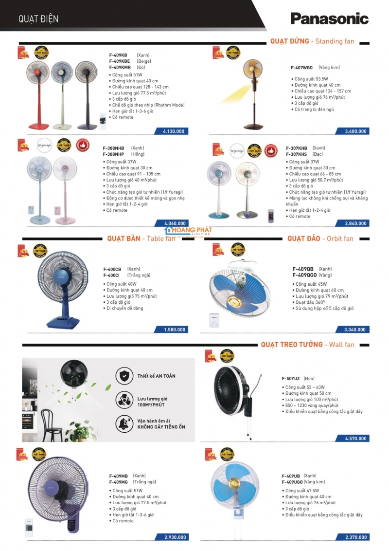 Bảng giá thiết bị điện Panasonic 2025 mới nhất