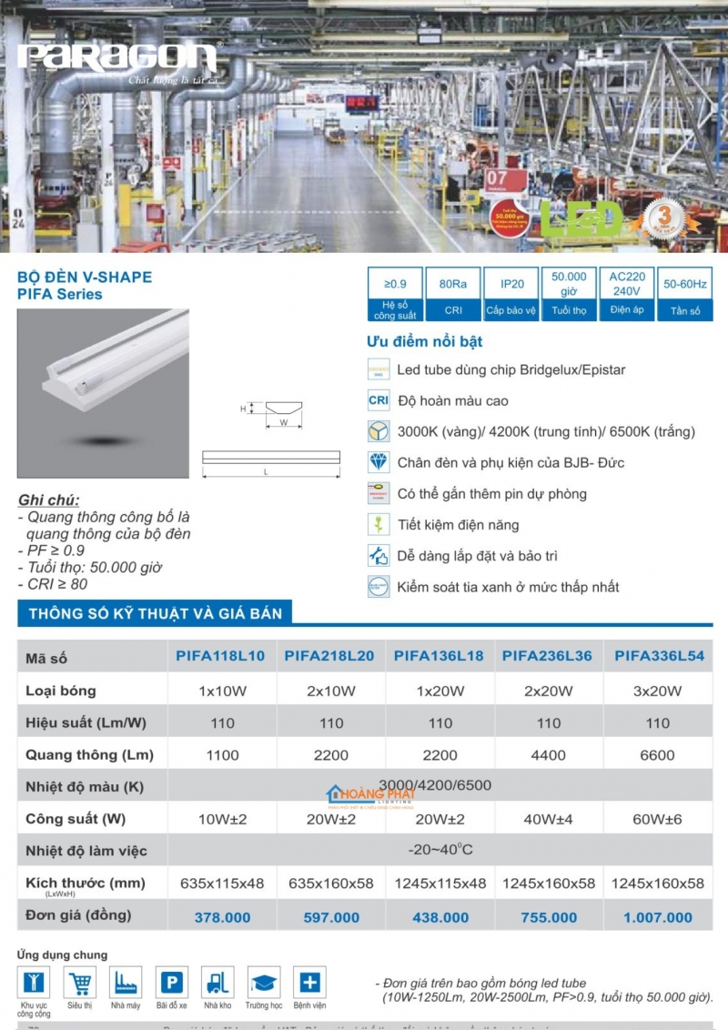 Catalogues đèn Paragon mới nhất 2025