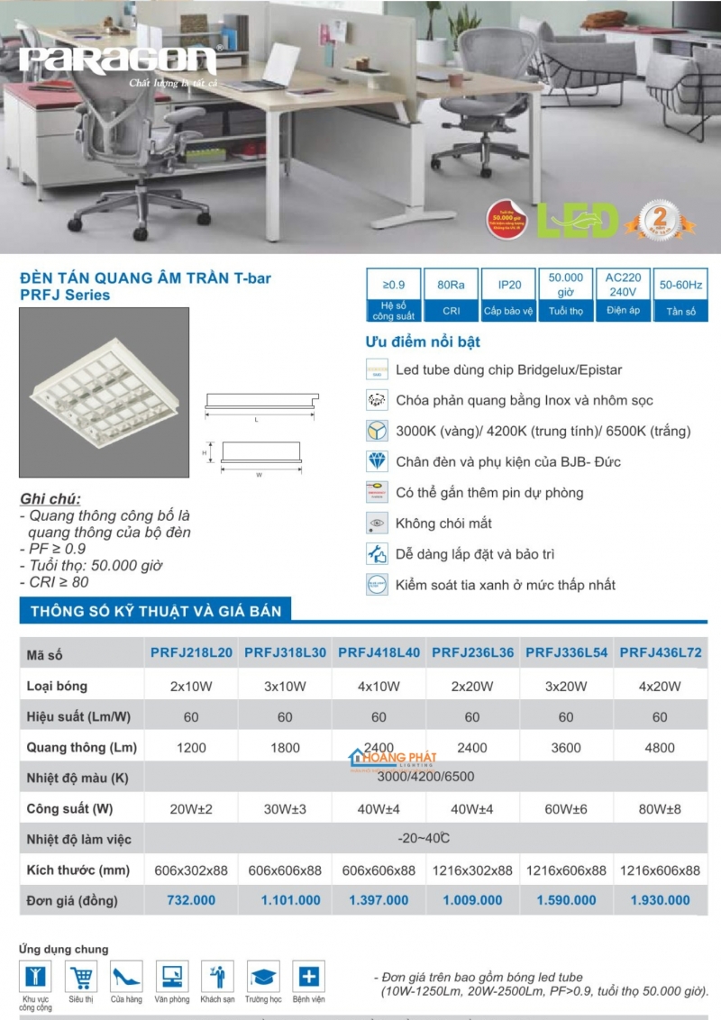 Catalogues đèn Paragon mới nhất 2025