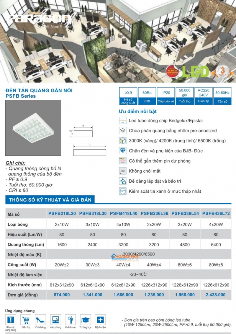 Catalogues đèn Paragon mới nhất 2025