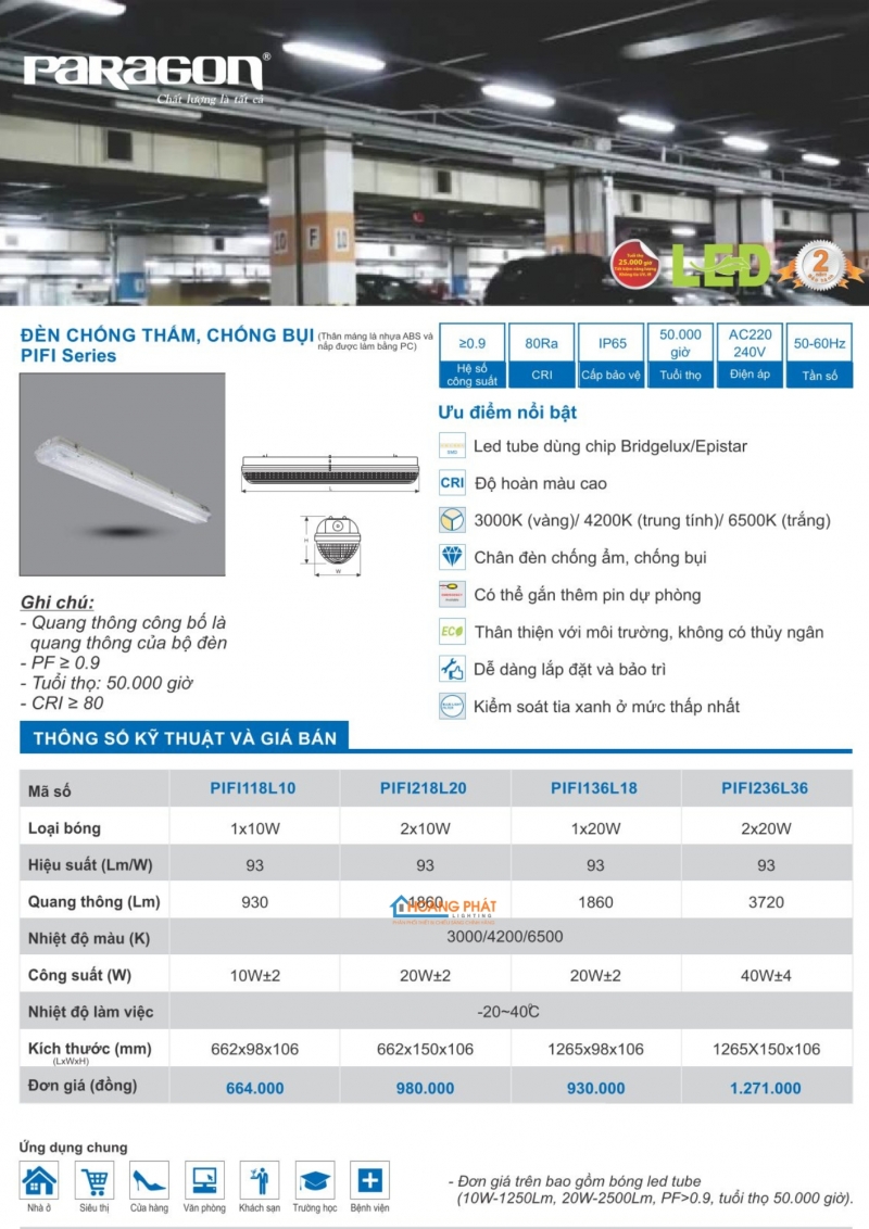 Catalogues đèn Paragon mới nhất 2025