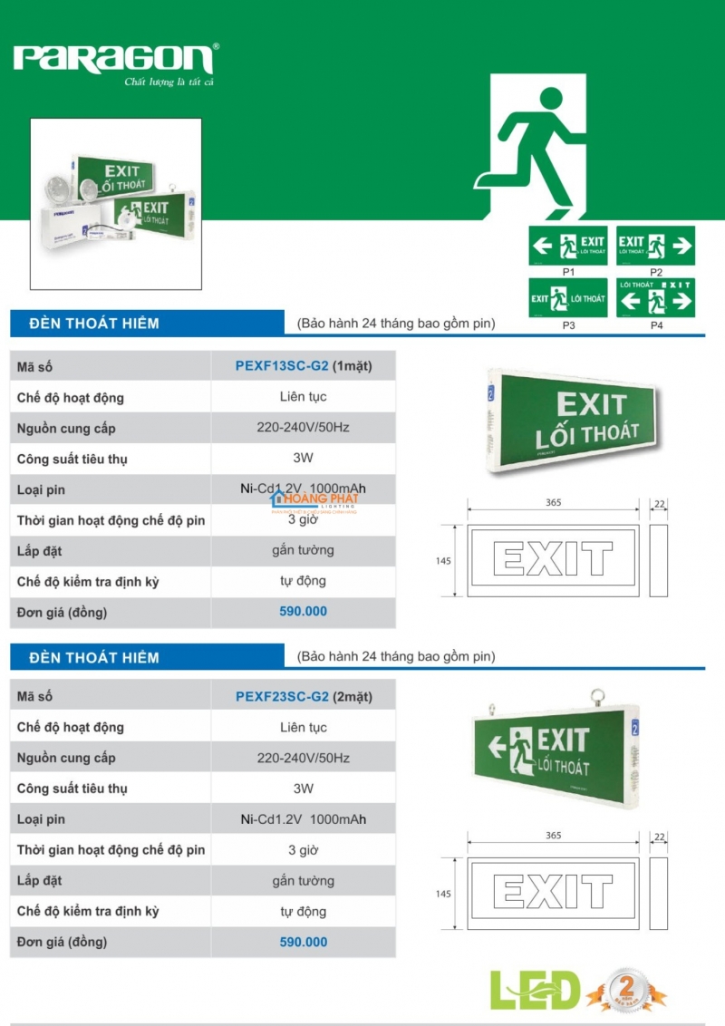 Catalogues đèn Paragon mới nhất 2025
