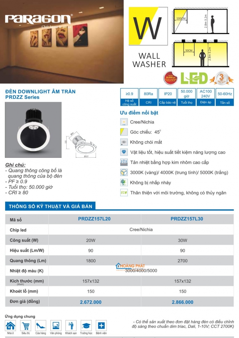 Catalogues đèn Paragon mới nhất 2025