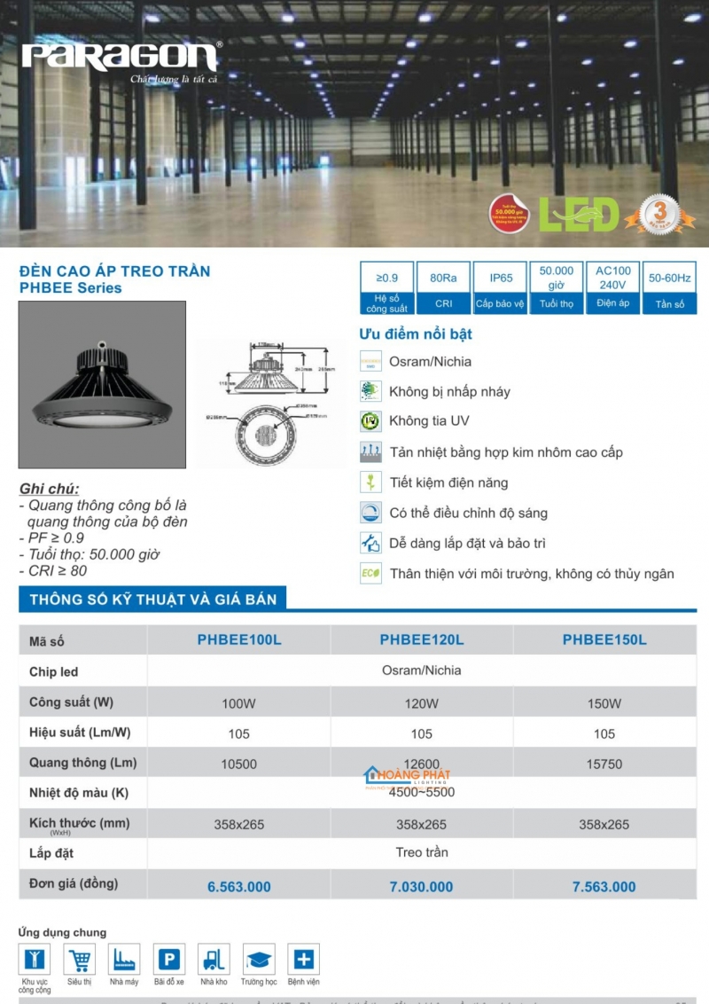 Catalogues đèn Paragon mới nhất 2025