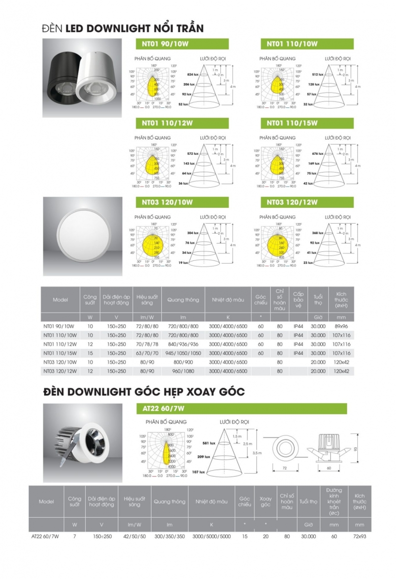 Đèn led ốp trần NT01 110/15W Rạng Đông
