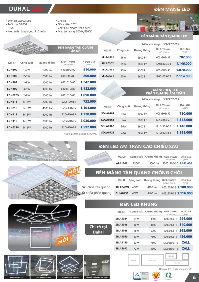 Đèn led panel 28W SLLA0301 600x300 Duhal