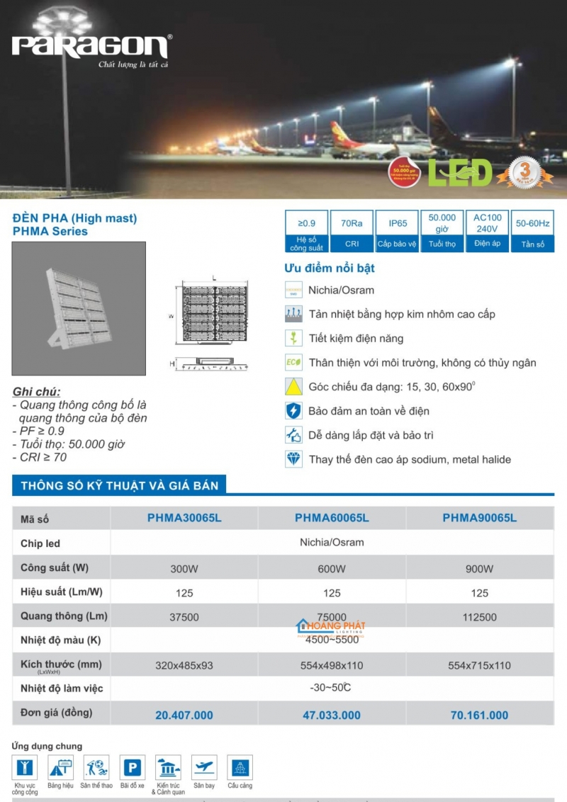 Catalogues đèn Paragon mới nhất 2025