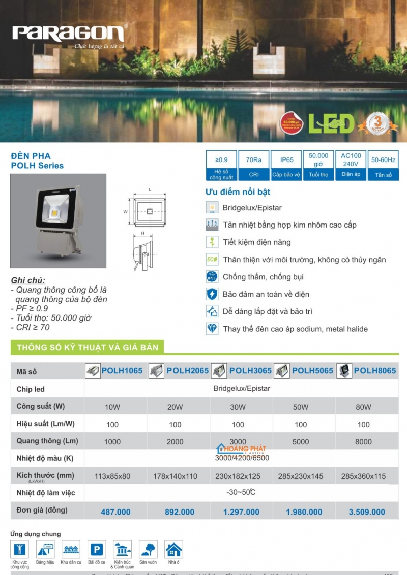 Catalogues đèn Paragon mới nhất 2025