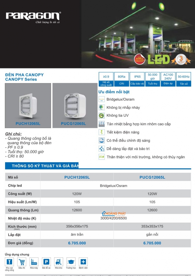 Catalogues đèn Paragon mới nhất 2025
