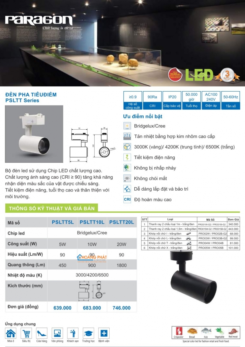 Catalogues đèn Paragon mới nhất 2025