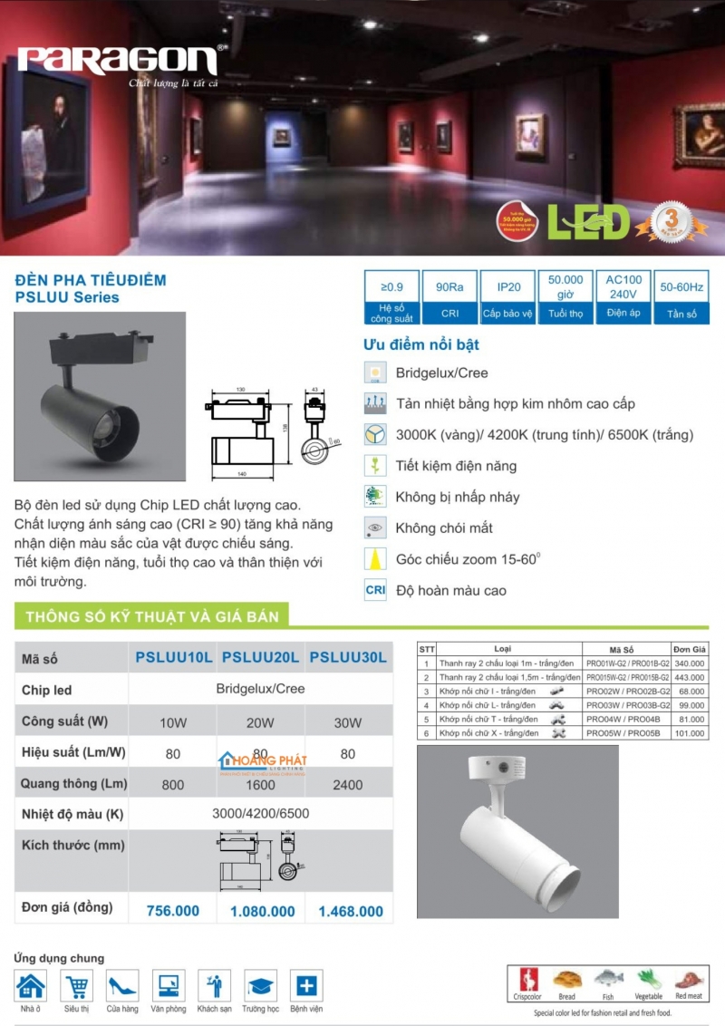 Catalogues đèn Paragon mới nhất 2025